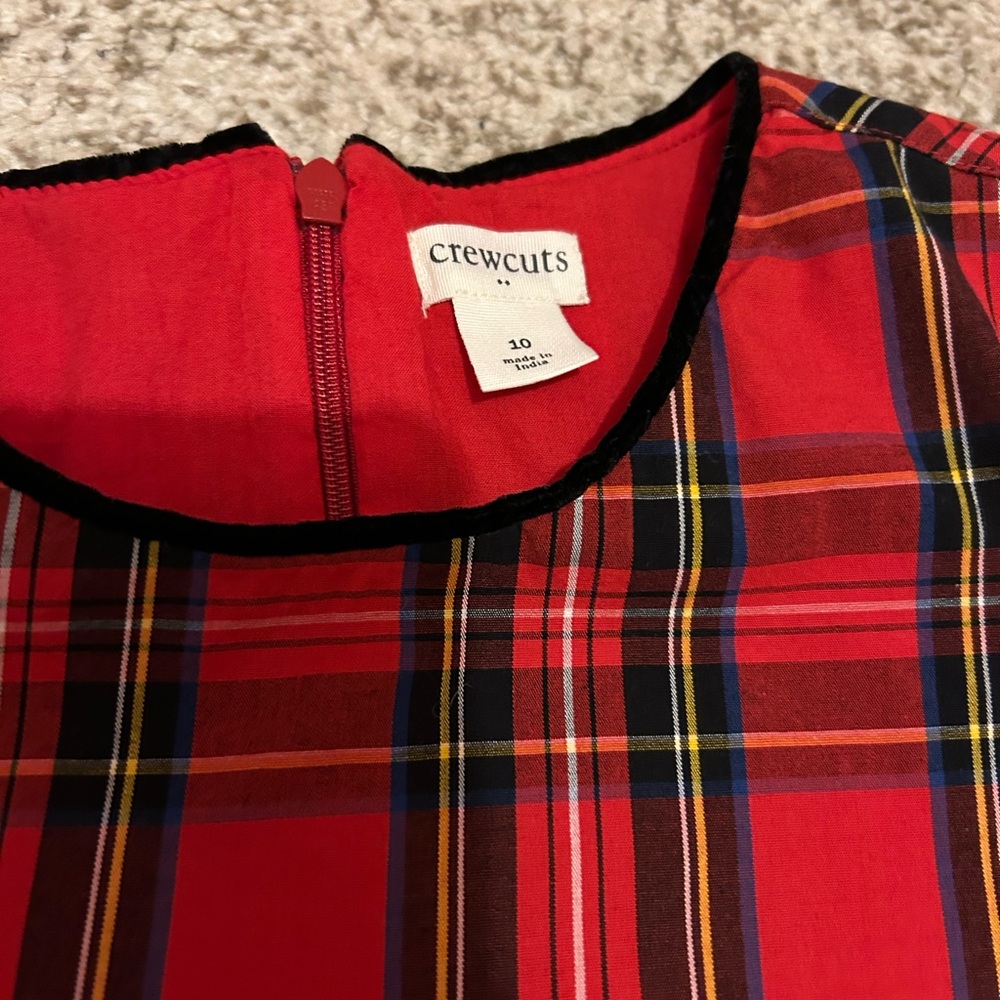 Crewcuts Vibrant Red Plaid Dress